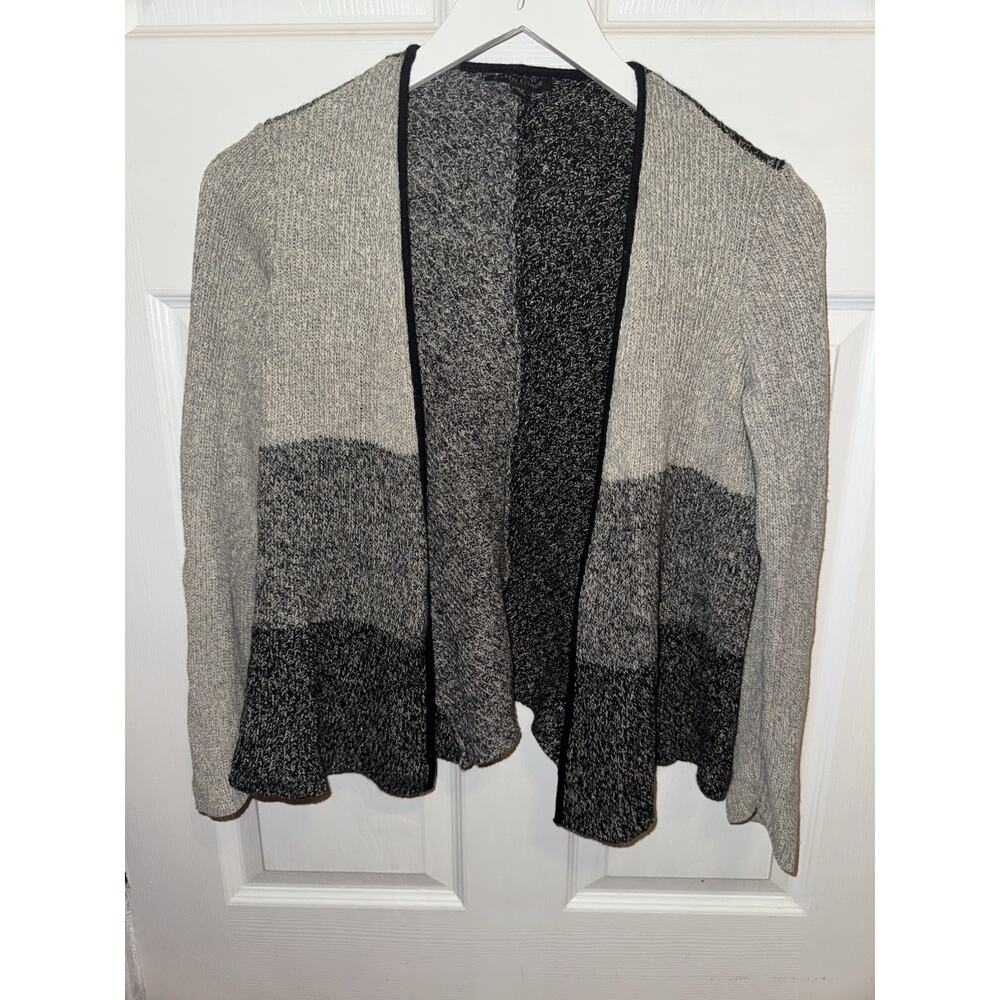 Eileen Fisher Colorblock Wool Linen Open Cardigan Size PM‎ Petite